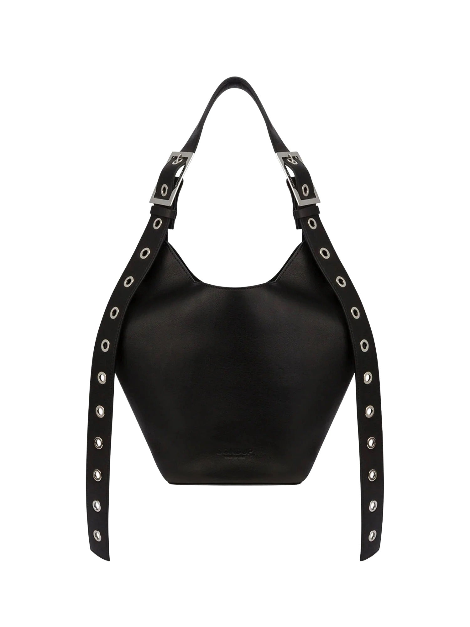 Black Small Hobo Leather Bag