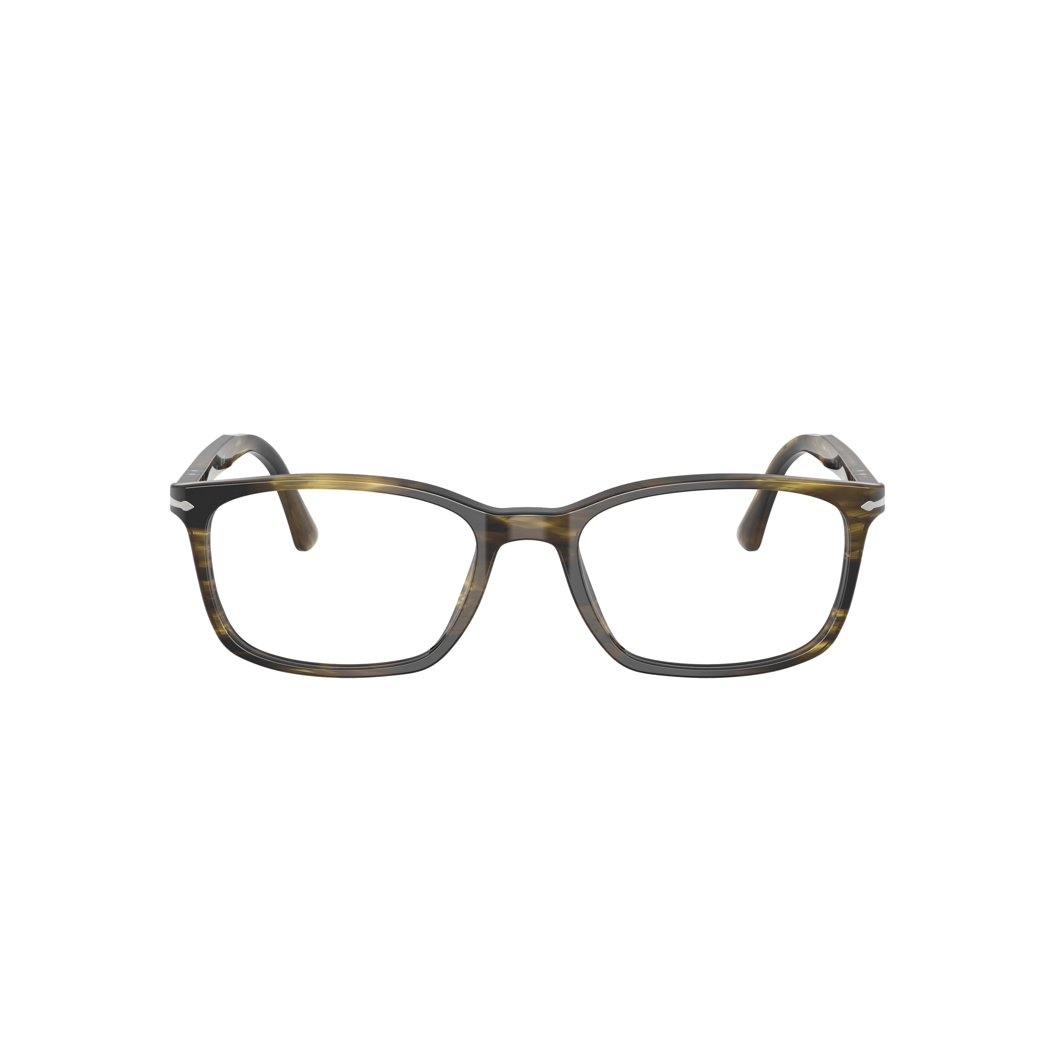 0po3189v Rectangular Tortoiseshell Eyeglasses with Silver Accent