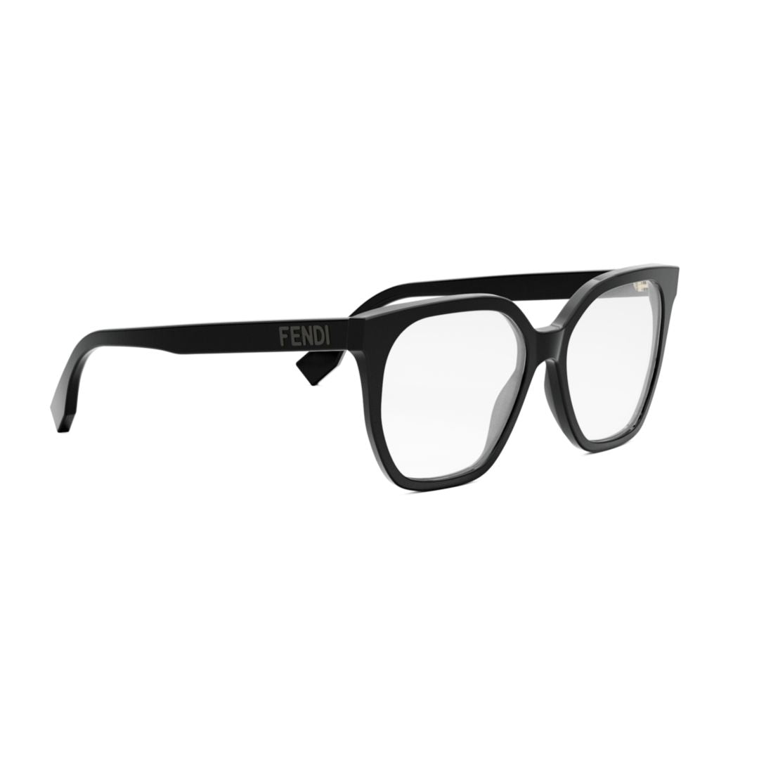 Fe50087i Oversized Black Plastic Square Frame Eyewear