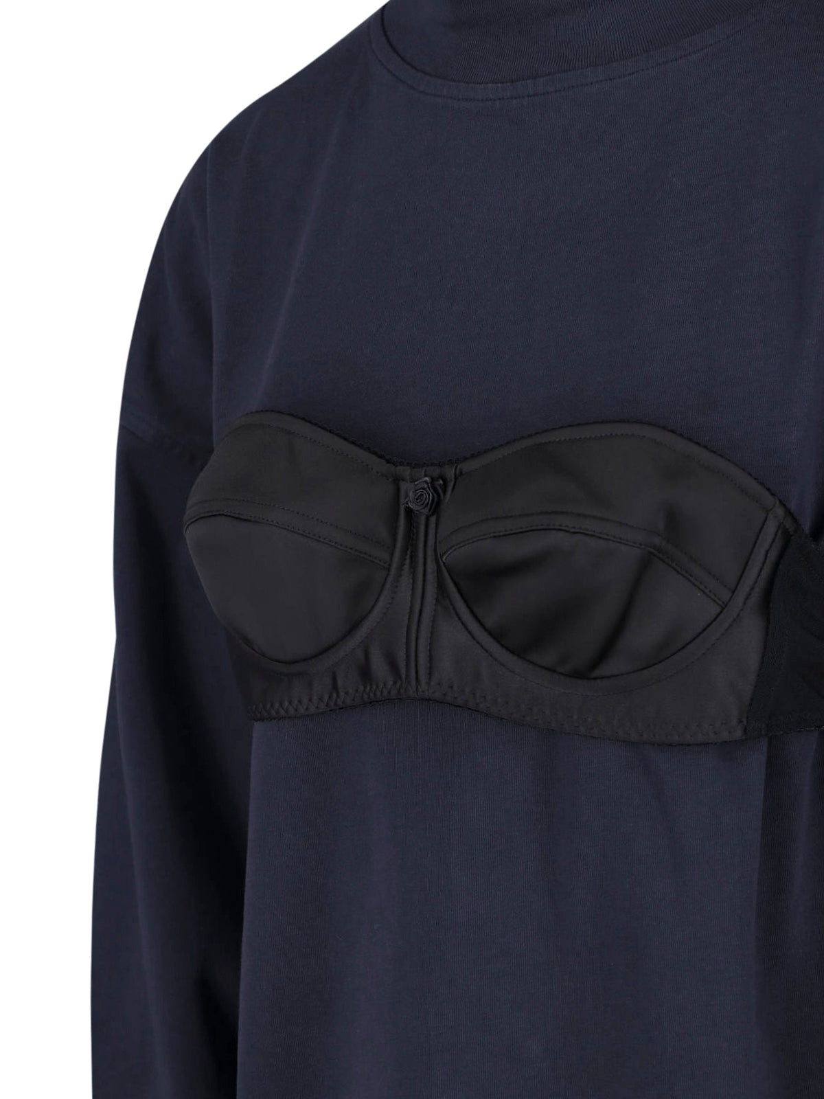 Black High Neck Structured Top