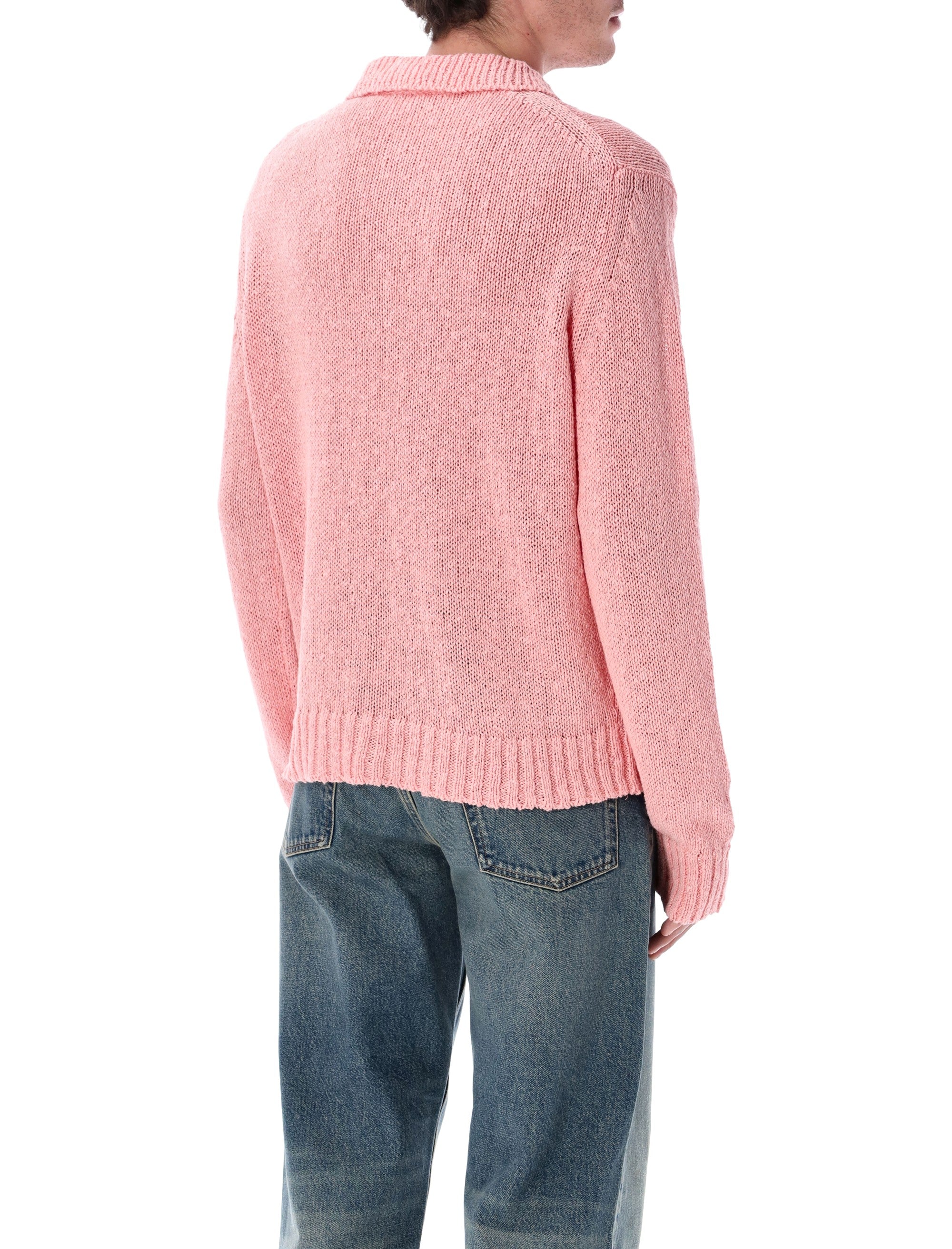 Cotton Linen Polo Sweater