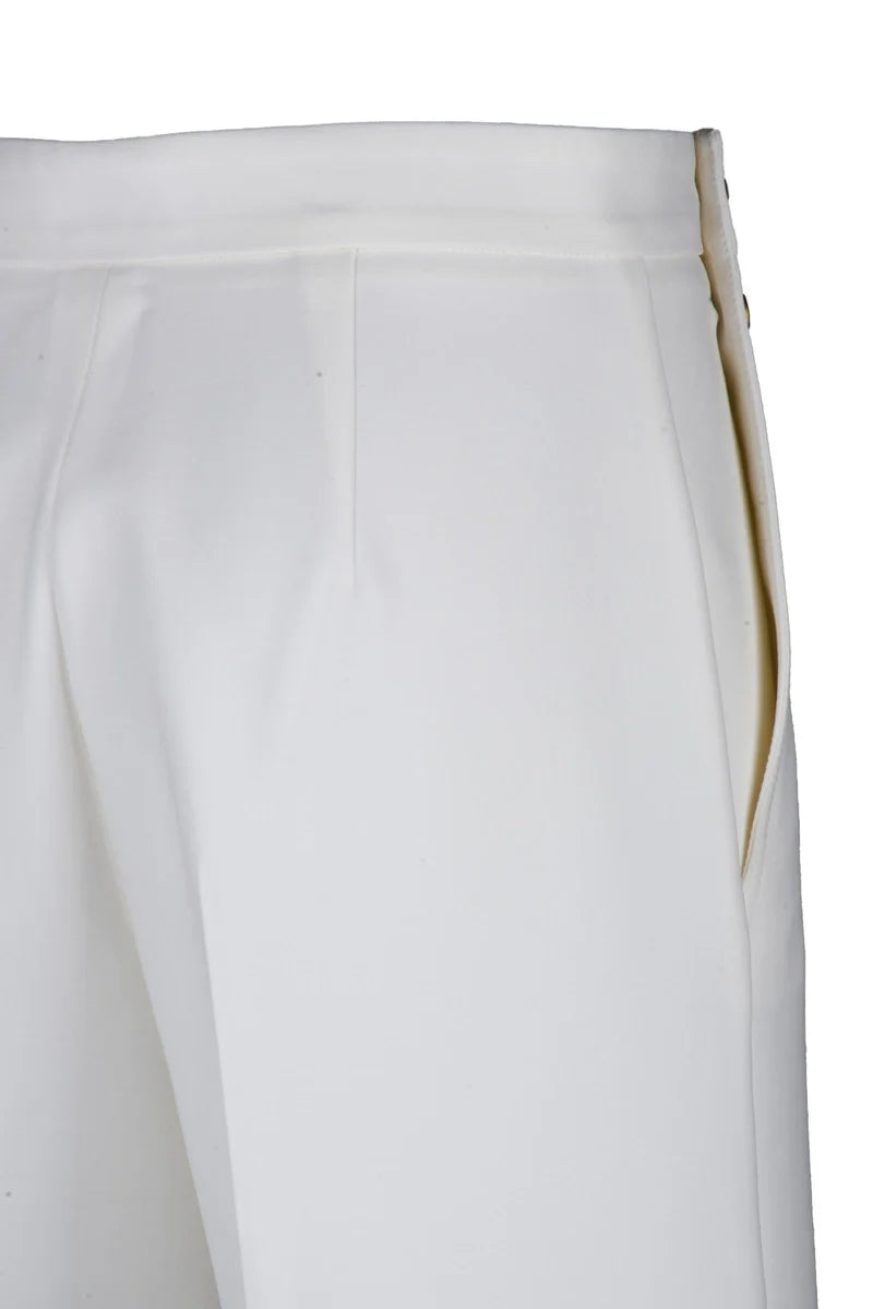 Polonia High-Waisted Trousers - White