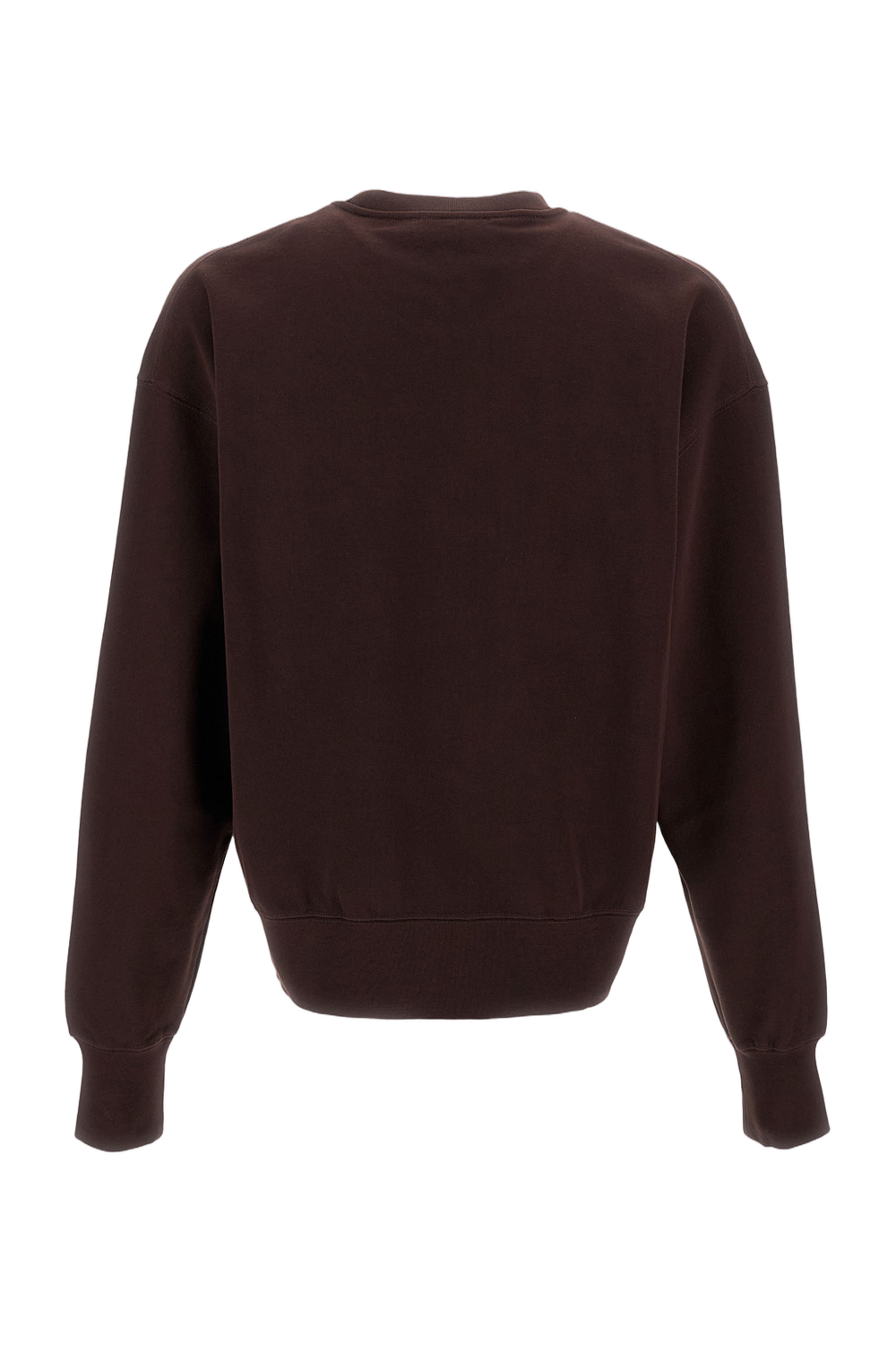 Cotton Crew-Neck Sweatshirt With Ribbed Detailing