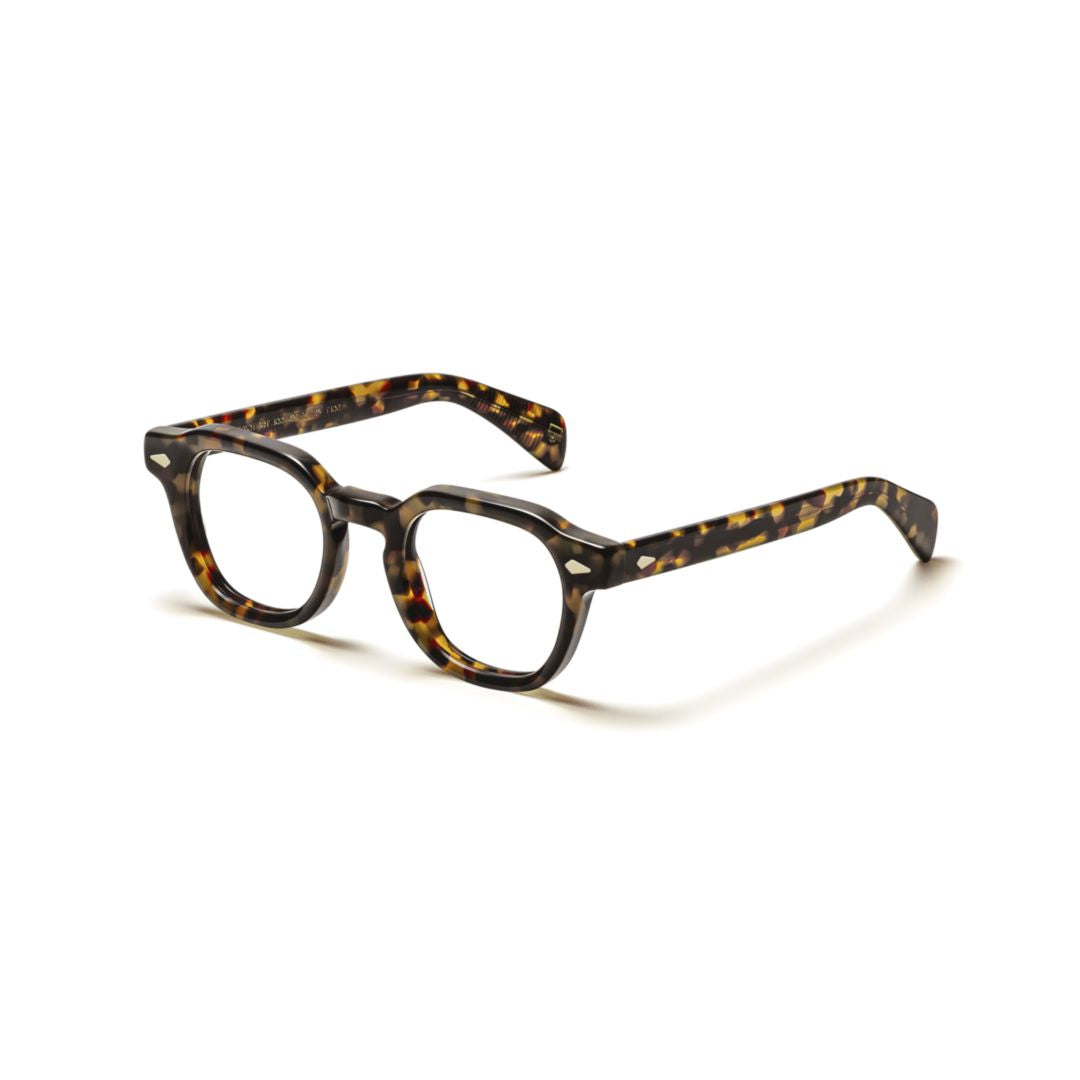 Or-Dol-O Dolt Round Tortoiseshell Acetate Eyeglasses with Keyhole Bridge