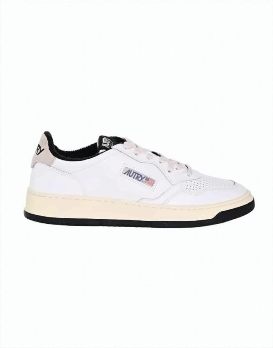 Low-Top Sneakers with Leather and Suede Upper
