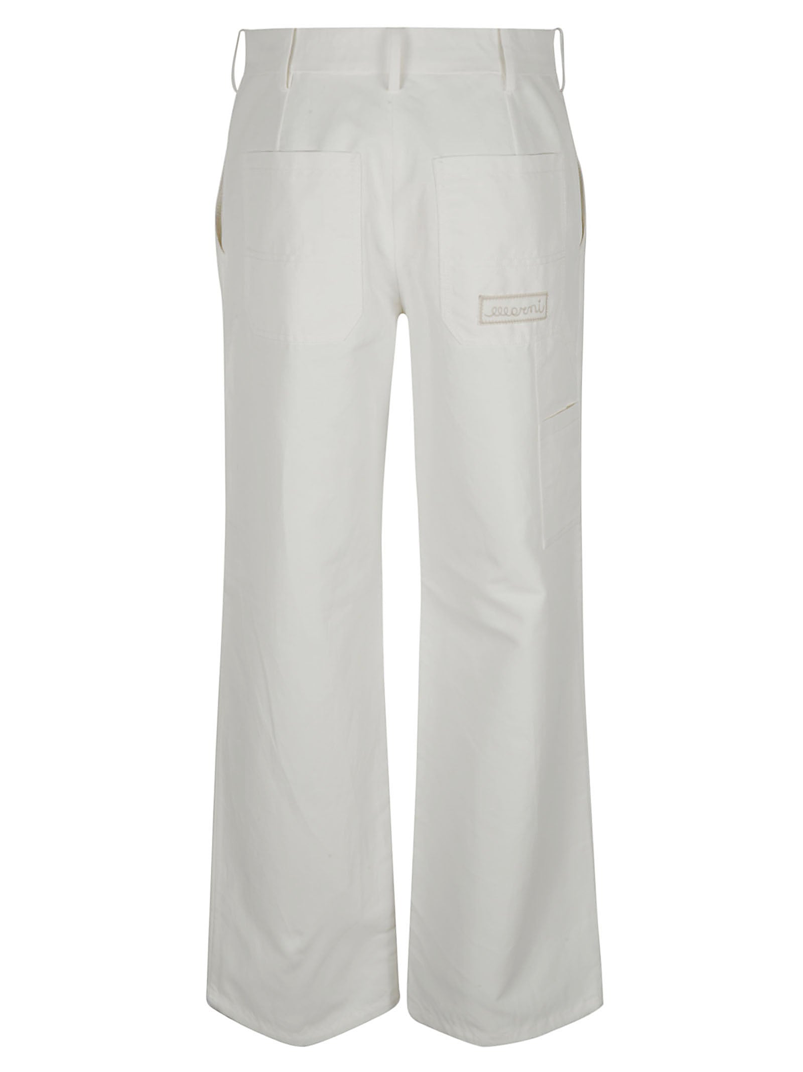 Tailored White Trousers with Design