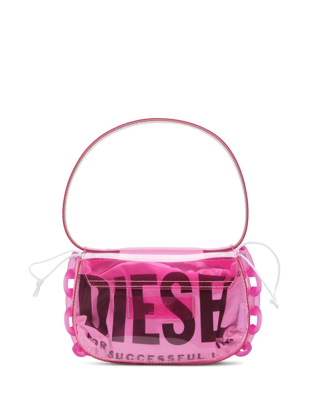 Translucent Pink Silk and Nylon Handbag