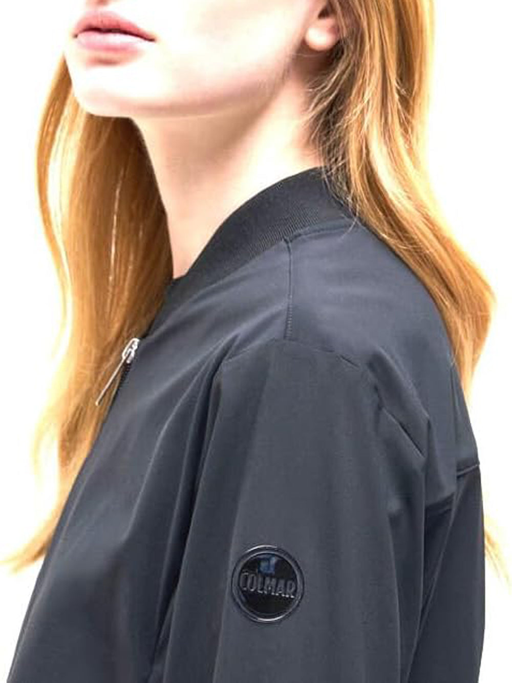 Cropped Black Bomber Jacket