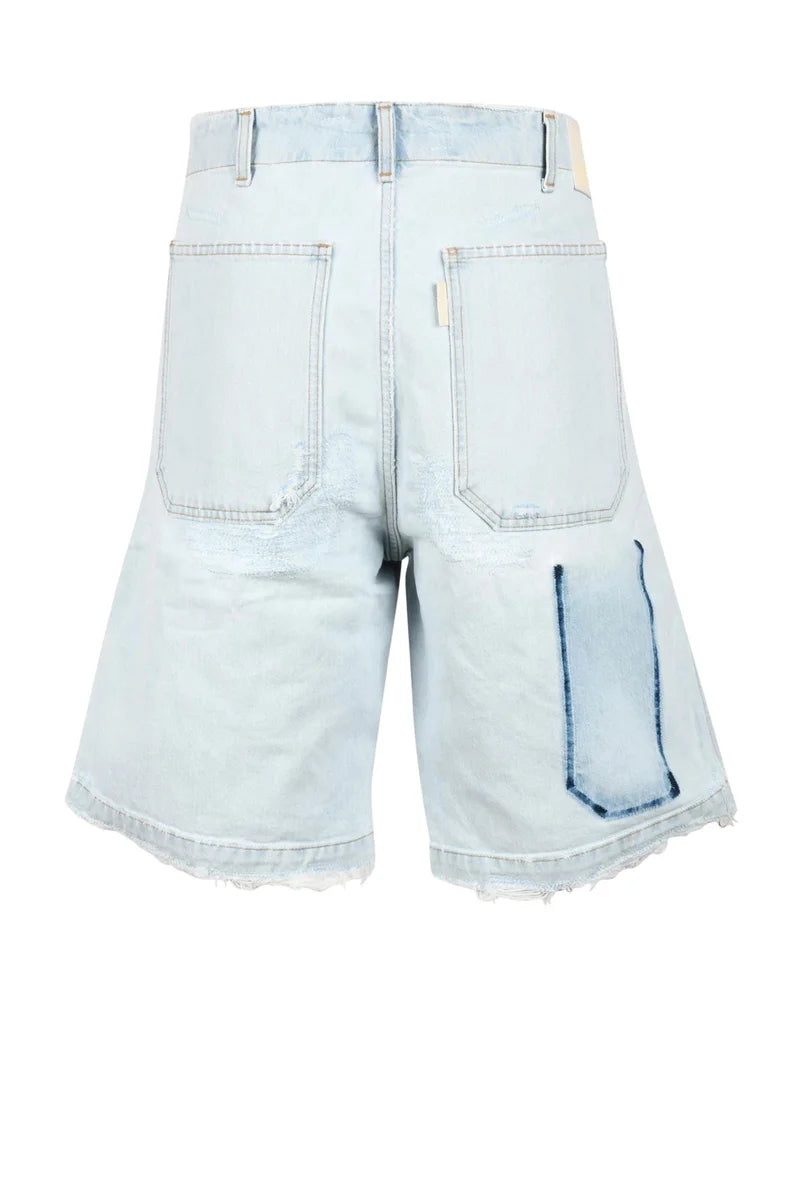 Cotton Bermuda Shorts - Light Blue