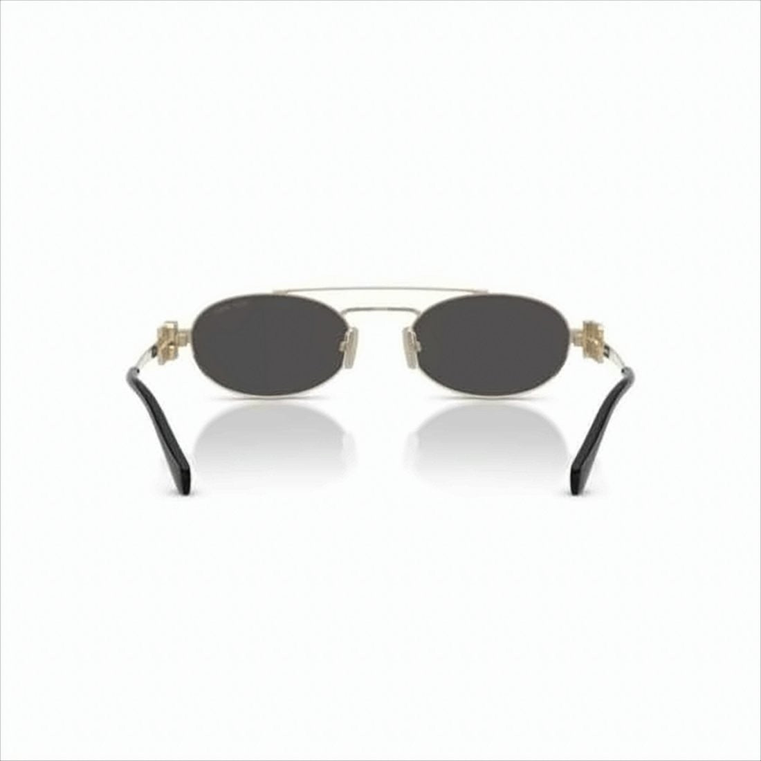 Oval Sunglasses with Gold Metal Frame
