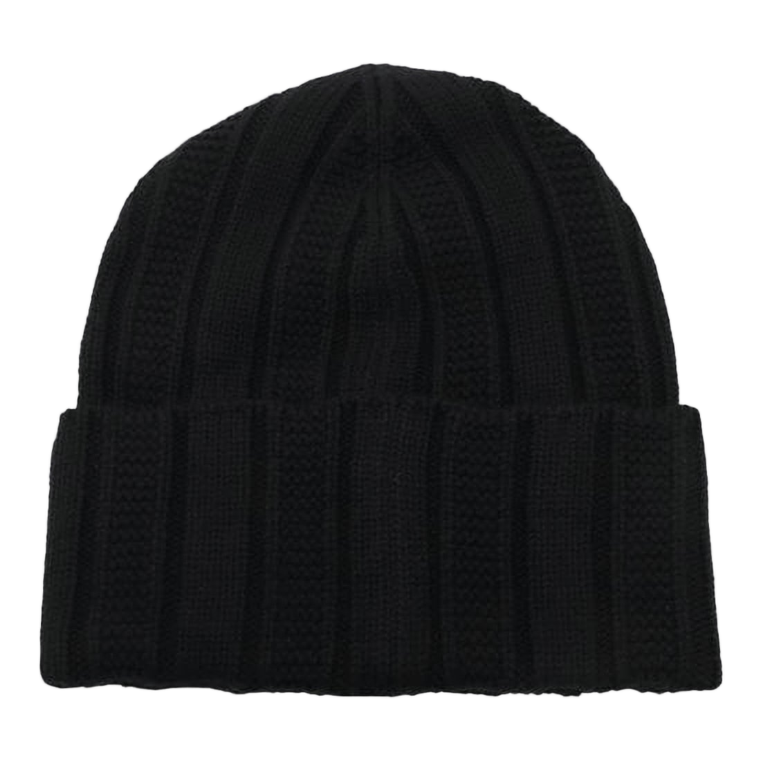 Ribbed Wool Beanie with Cuffed Design