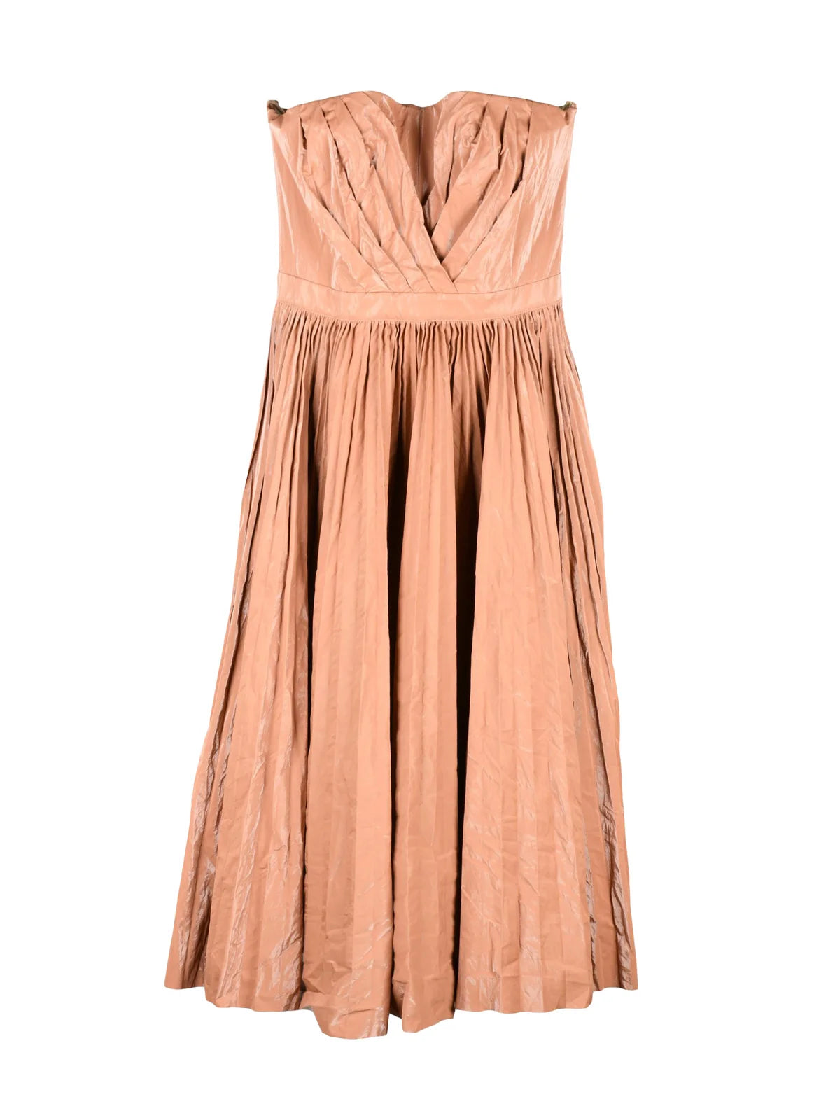 Old Rose Viscose Polyester Cotton Metallic Women Dress