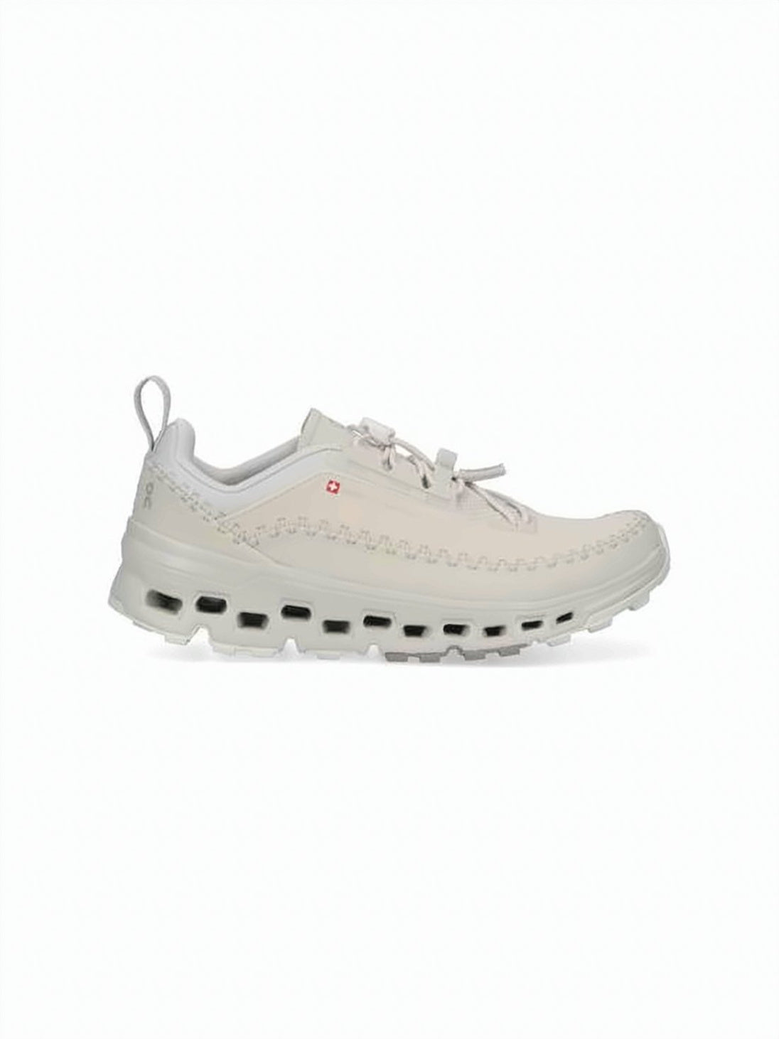 White Recycled Polyester Toggle Lace Sneakers