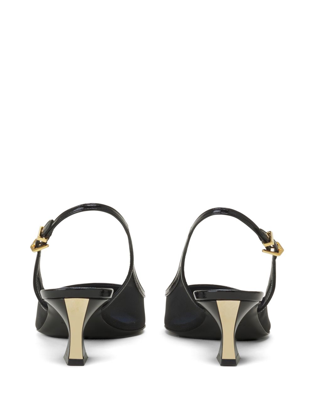 Silk and Nylon Blend Strappy Slingback