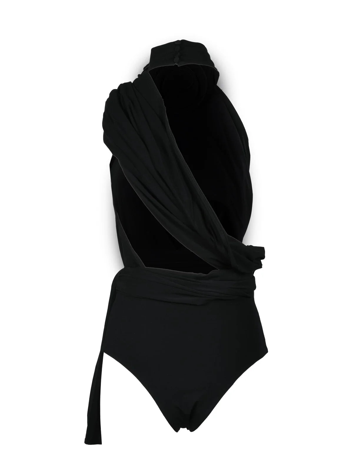 Black Viscose Stretch Bodysuit