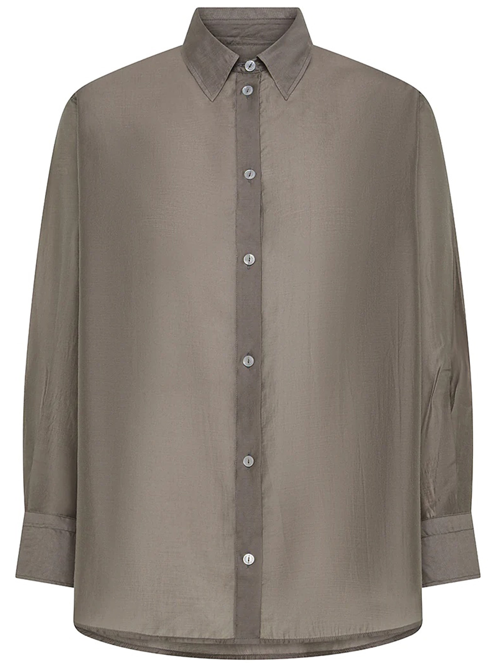 Loose-Fitting Three-Quarter Sleeve Cuffed Shirt