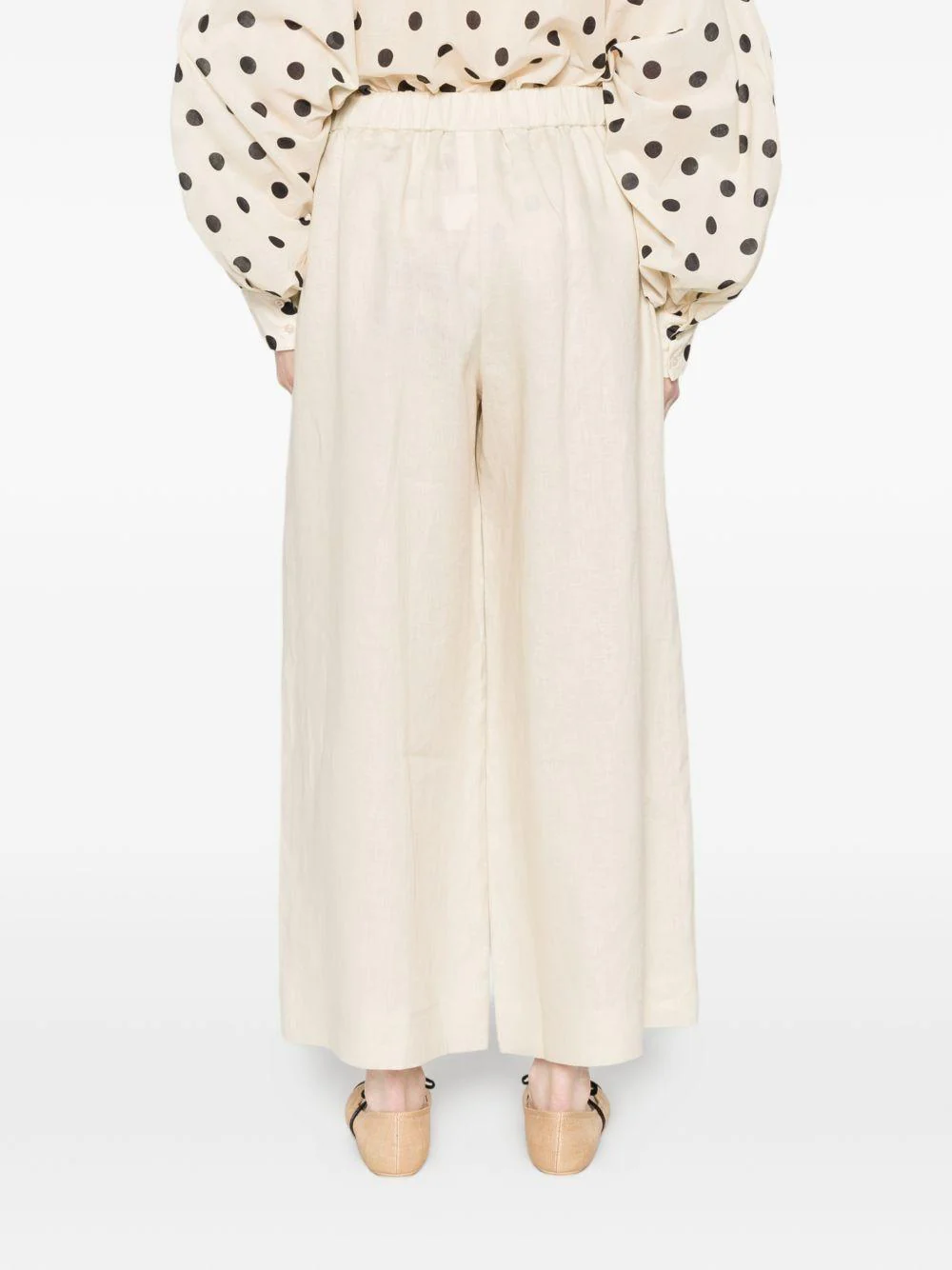 Cropped Wide-Leg Pants with Flowing Silhouette