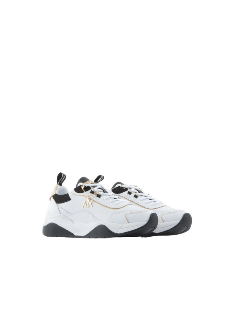 White Lace-Up Sneakers