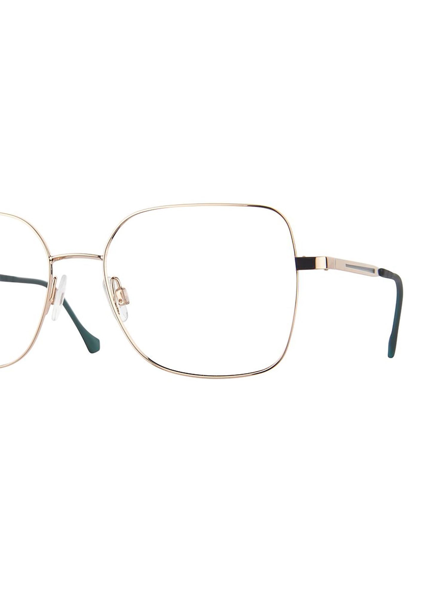 Rectangular Gold-Finish Optical Frames With Slim Temples
