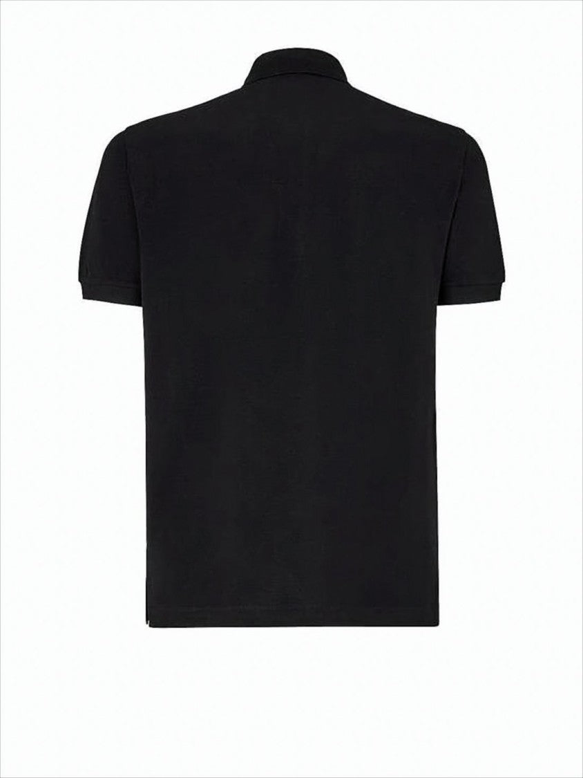 Short-Sleeve Polo Shirt with Subtle Pattern Detail