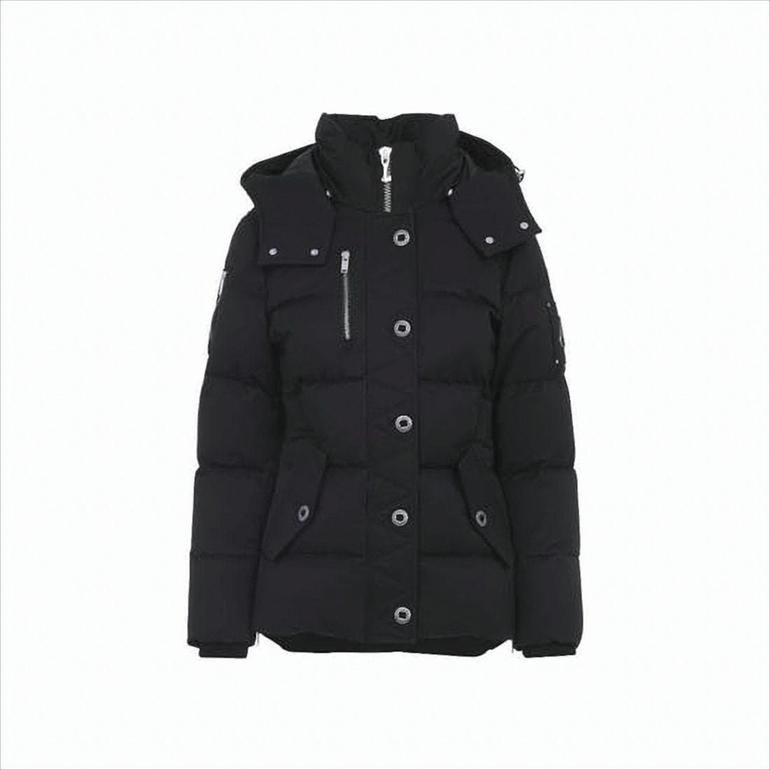 Quilted Padded Down Coat with Detachable Hood