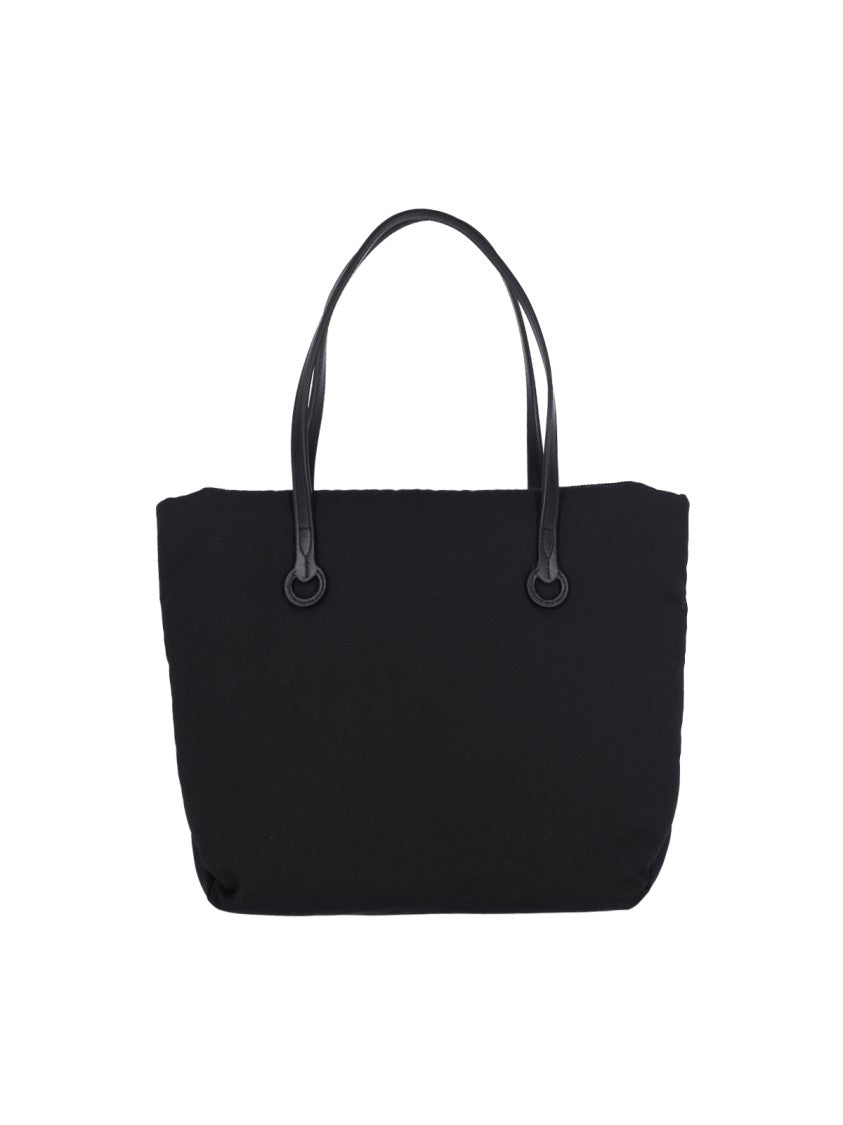 Small "Puffy Anchor" Tote Bag – Black