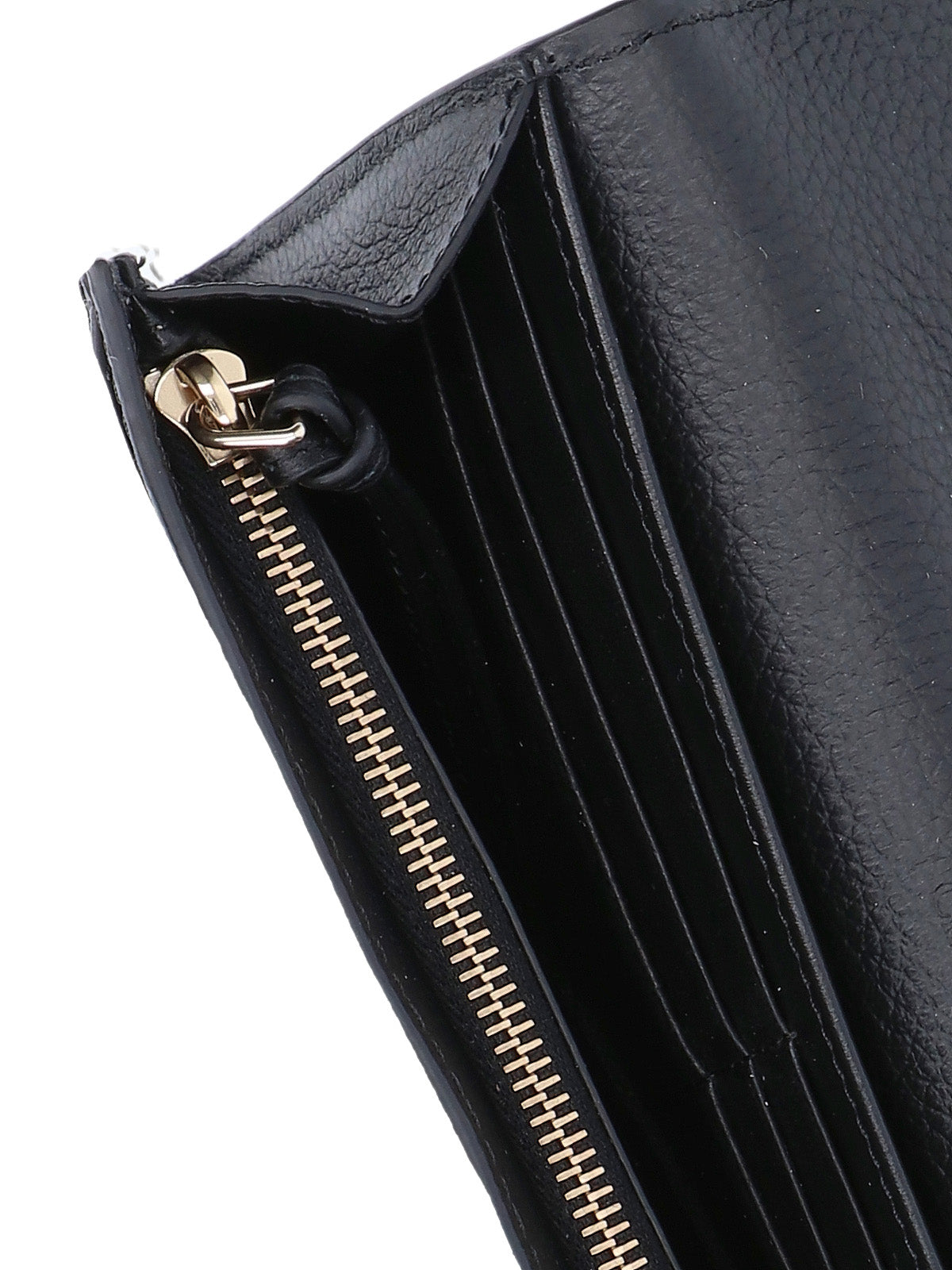 Black Alphabet Textured Leather Wallet