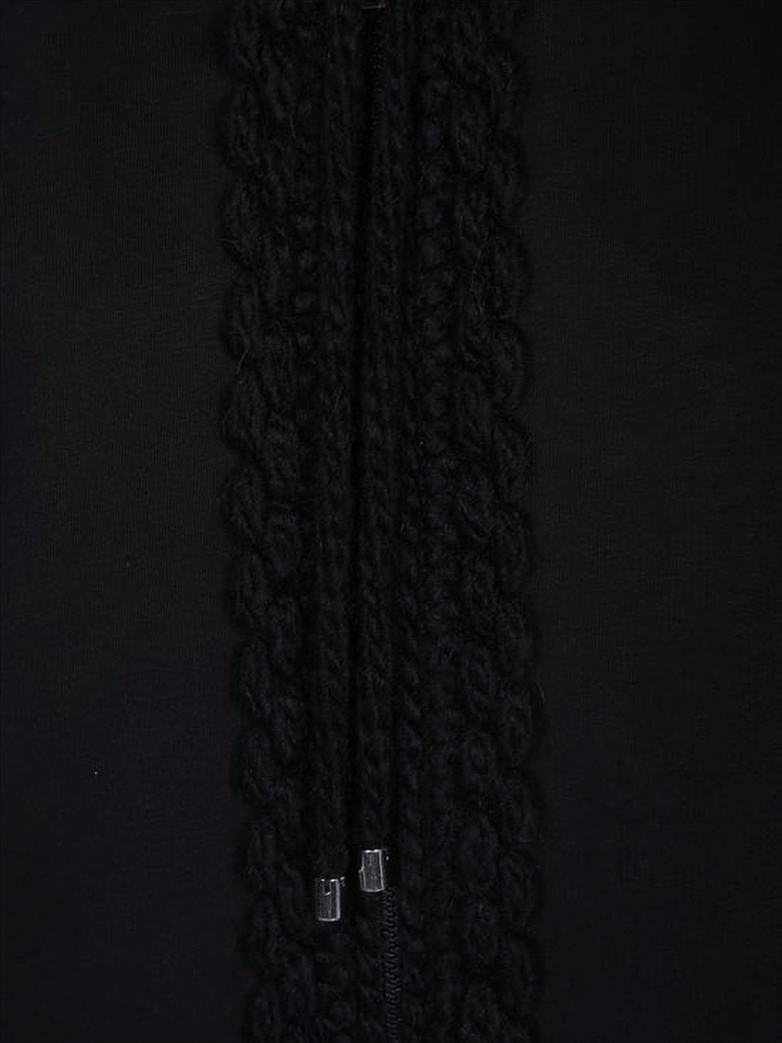 Cropped Black Hooded Sweatshirt