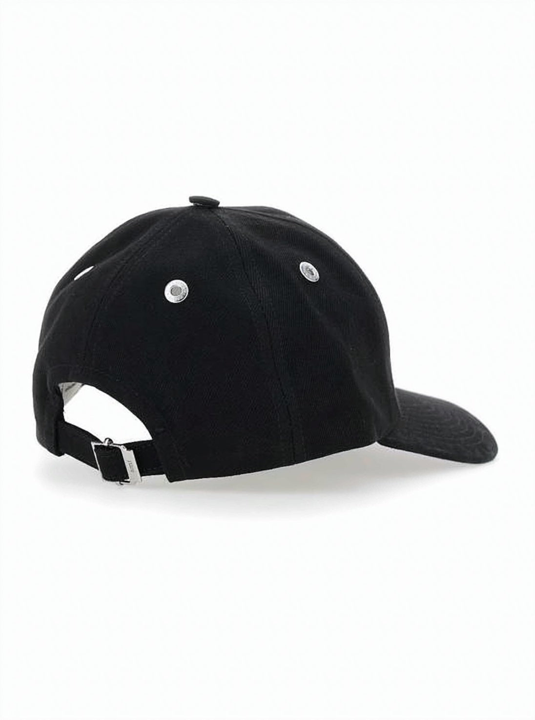 Curved Brim Black Baseball Cap With Embroidered Logo