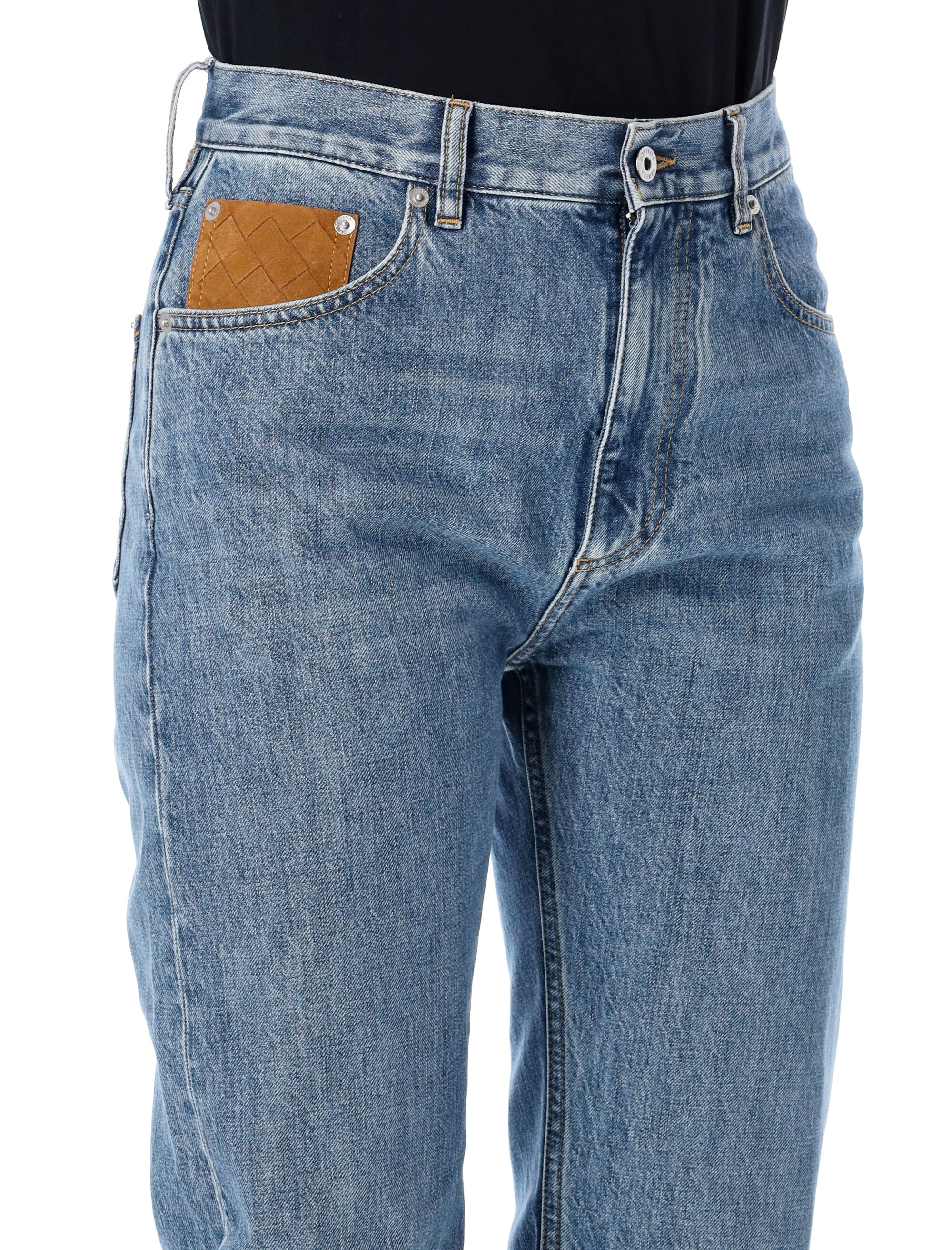 Straight-Leg Denim Jeans