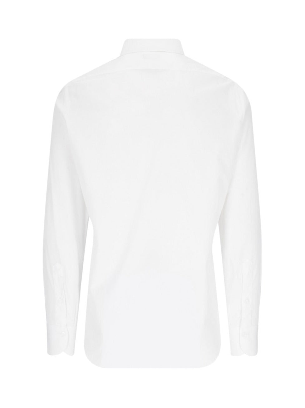 Classic White Cotton Shirt With Traditional Collar
