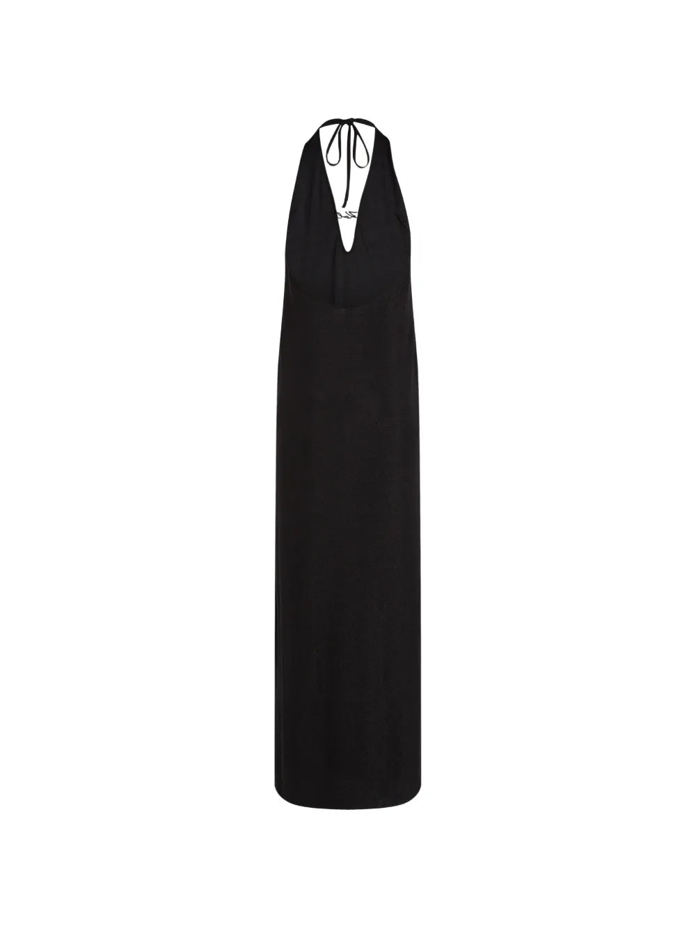 Maxi Dress with Deep V-Neckline and Open Back