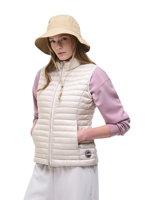 Quilted Down Vest With Adjustable Hem