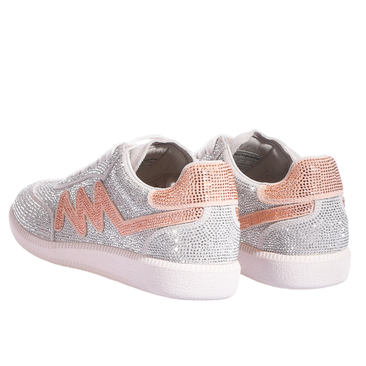 Imperial Rose Sneakers with Silver Rhinestones