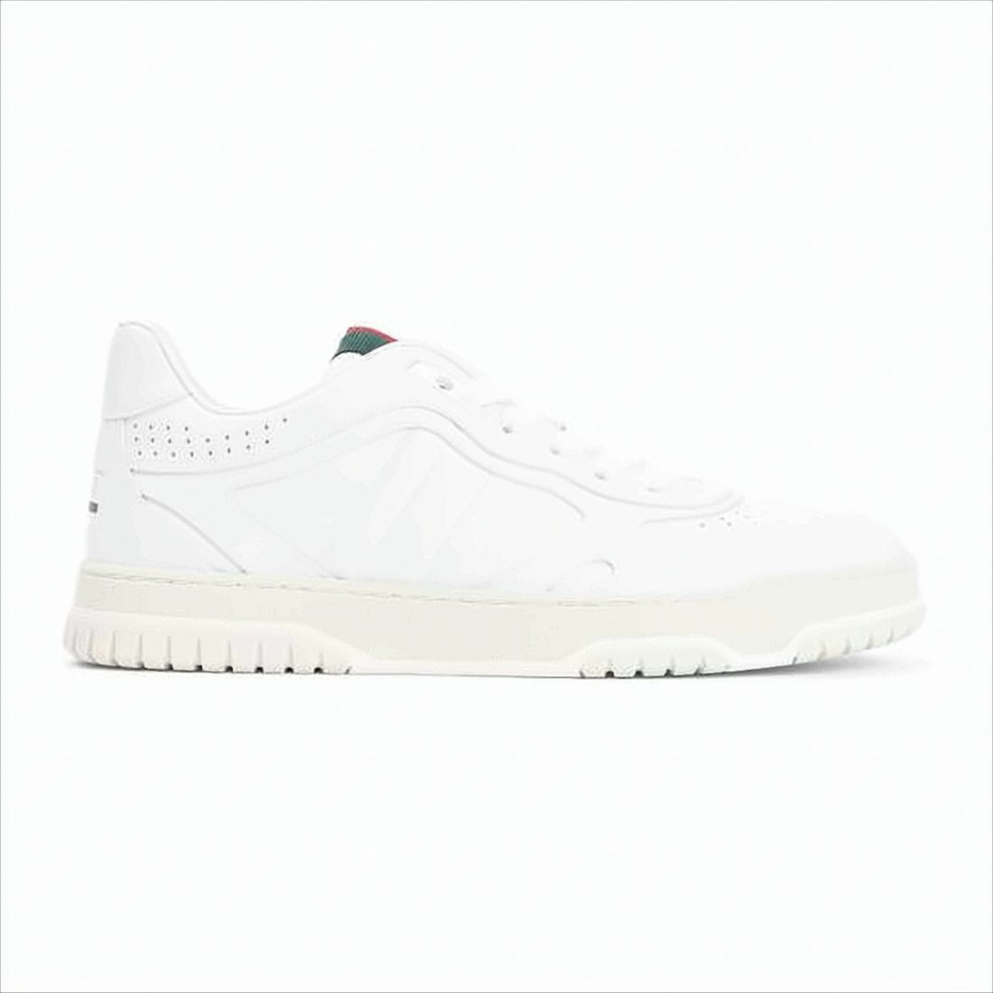 Leather Sneakers with Distinctive Striped Detail