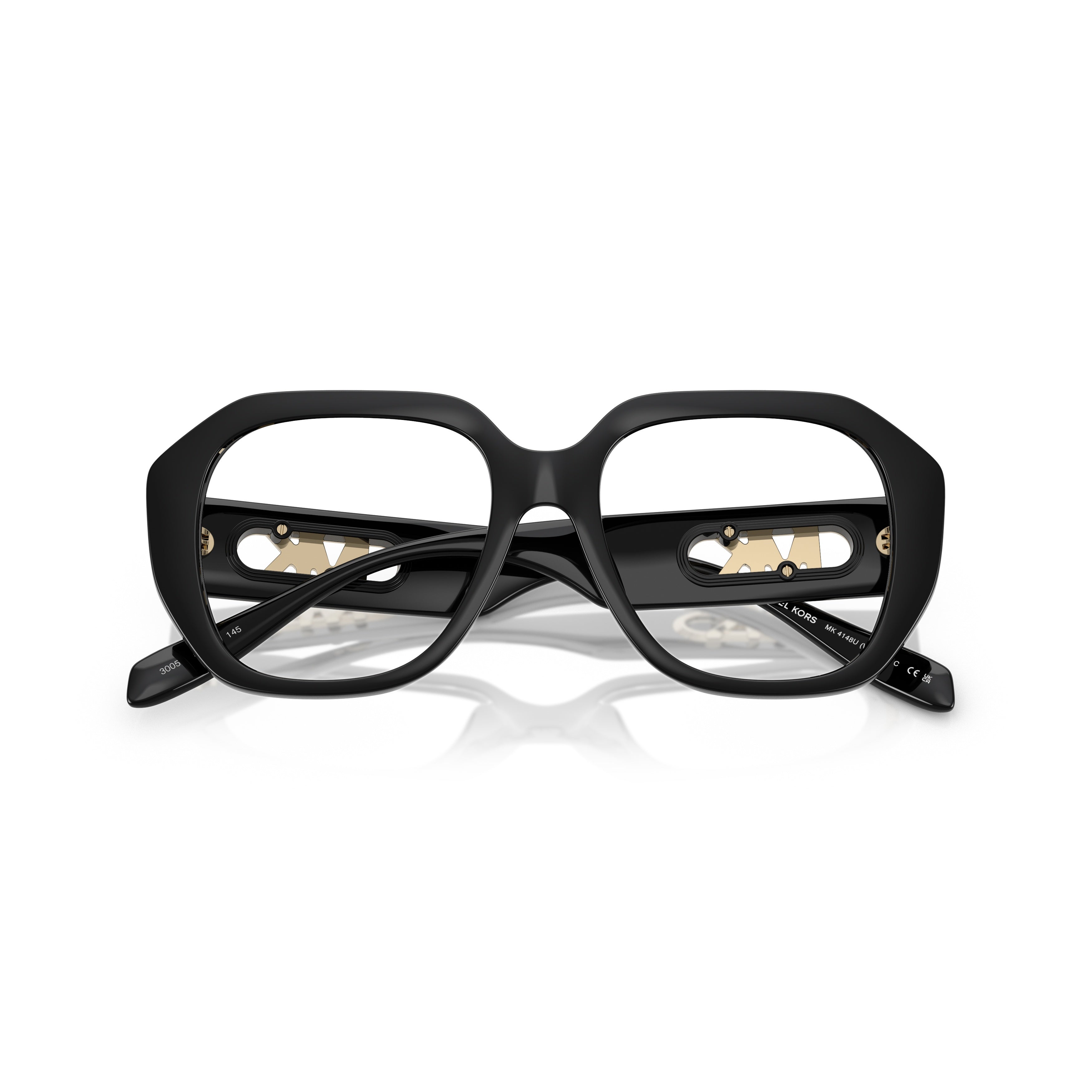 0mk4148u Oversized Square Frame Sunglasses with Gold-tone Accent