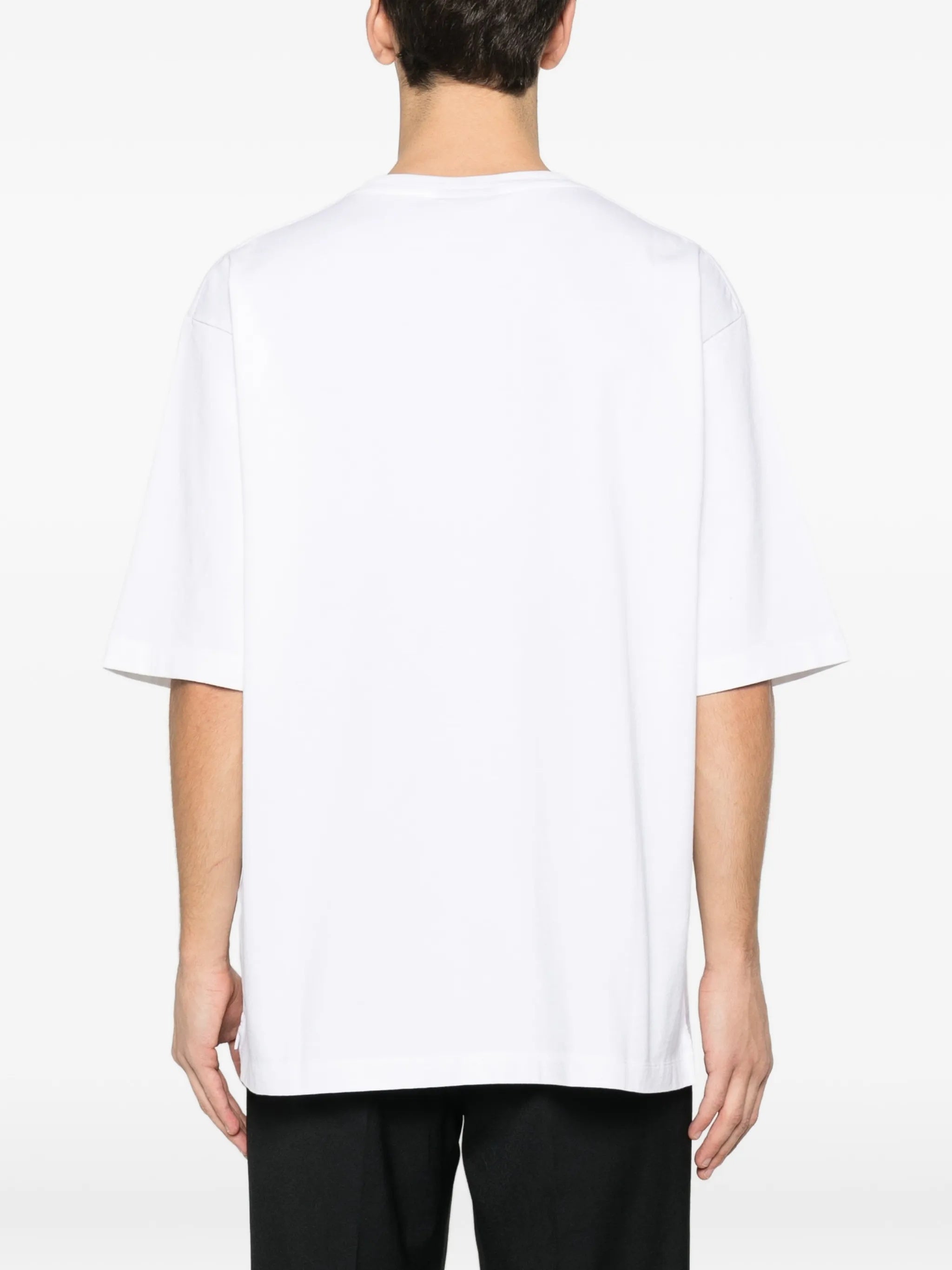 White Short-Sleeve Embroidered Logo T-Shirt