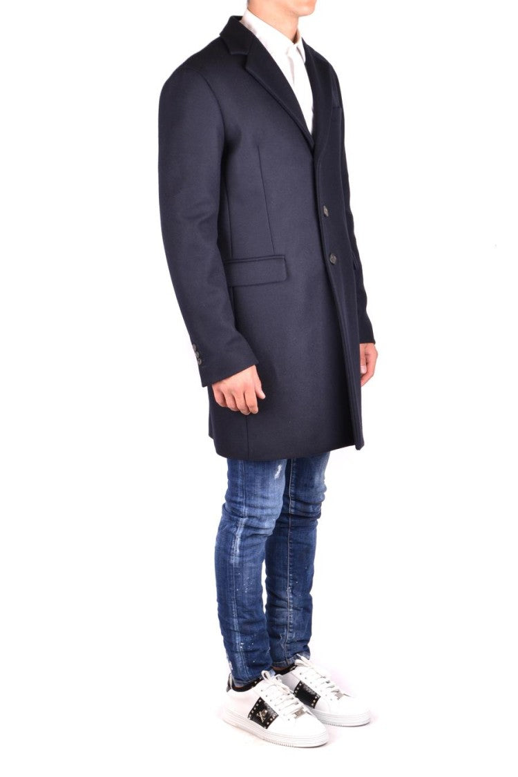 Navy Wool Blend Tailored Jacket