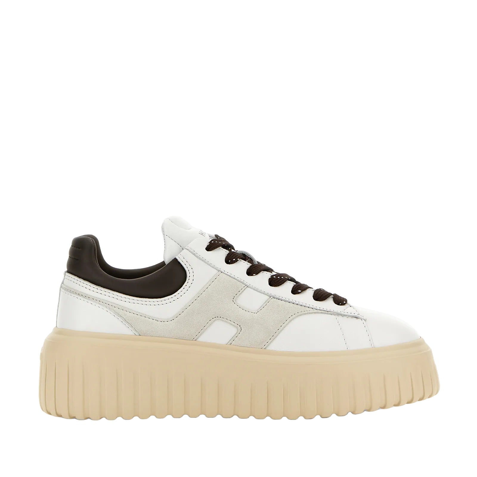Lace-Up Platform Shoes With H-Stripe Design