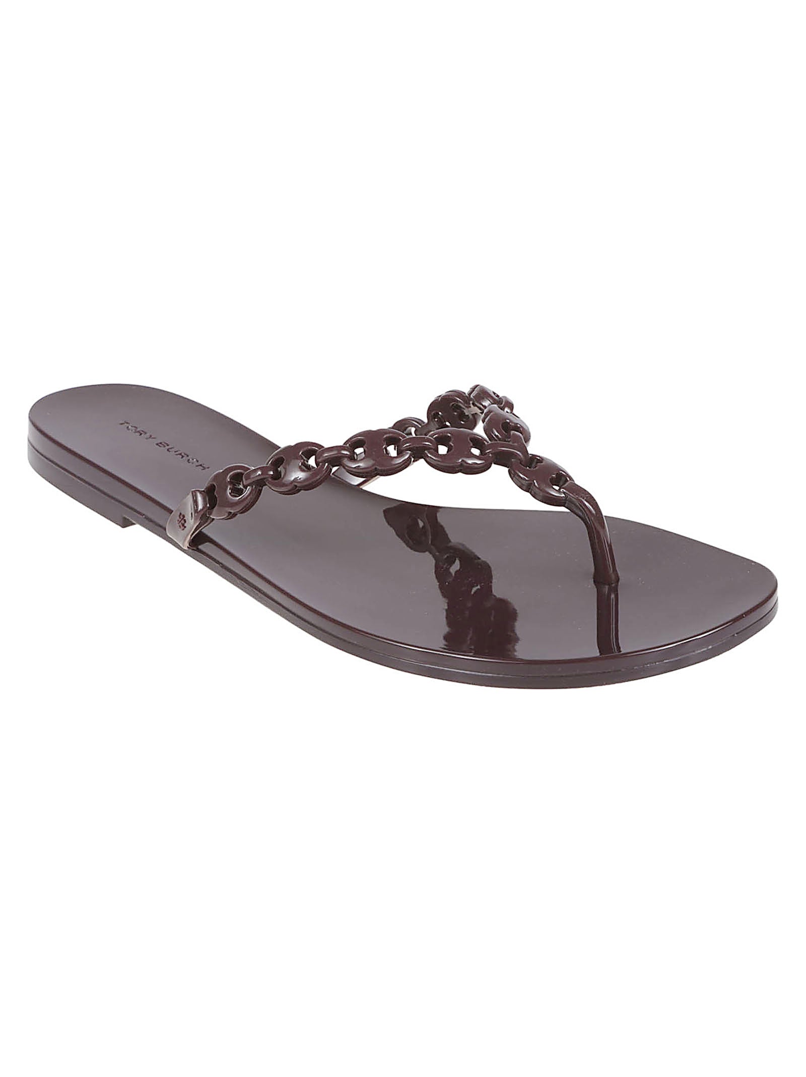 Gemini Thong Sandals with Chain-Link Detail