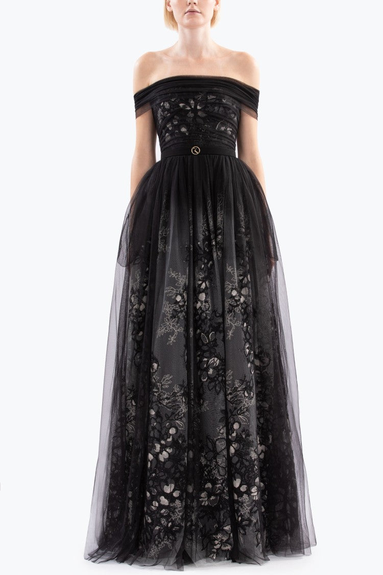 Tulle Gathered Dress