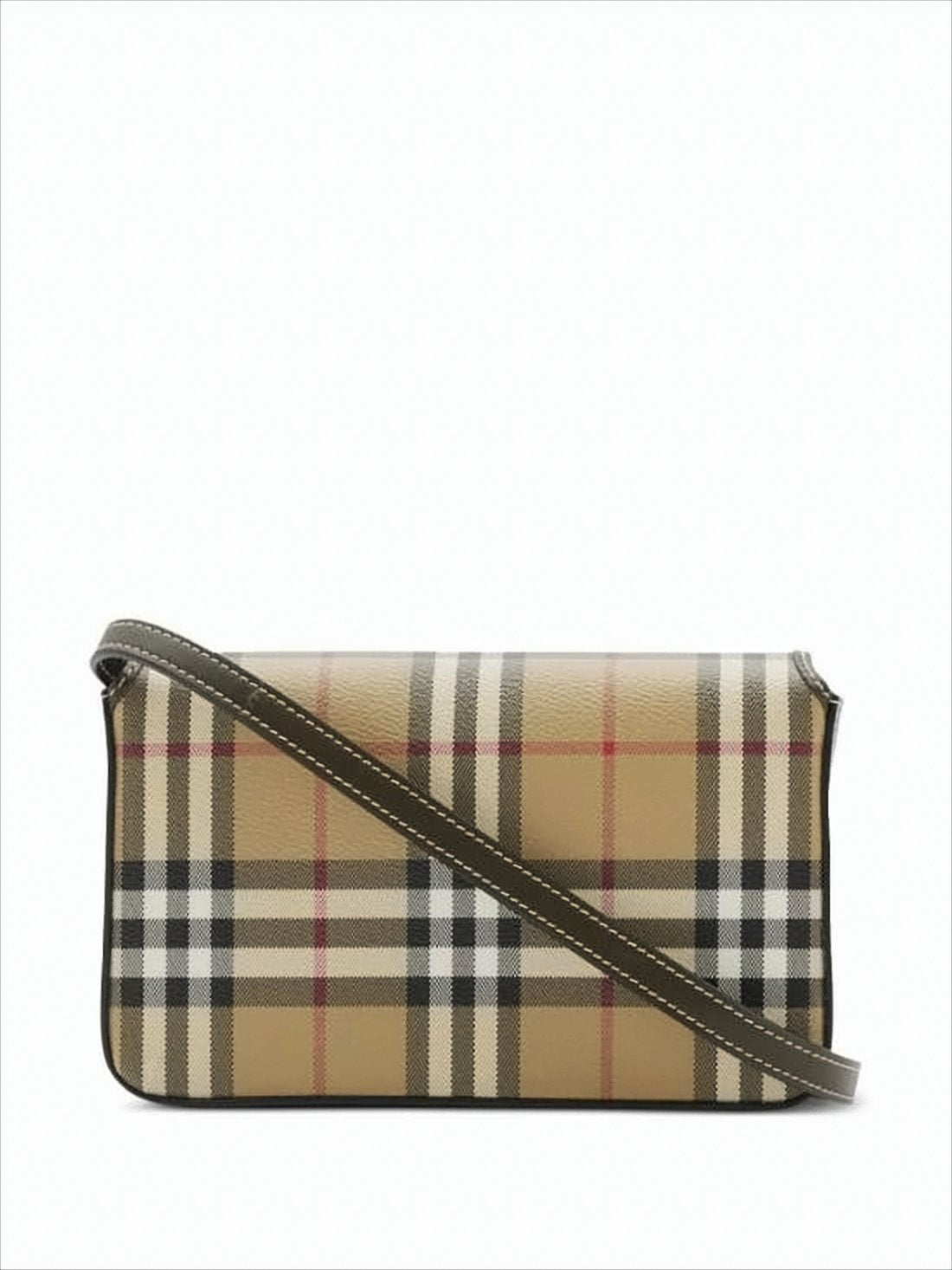 Classic Check Pattern Structured Crossbody Bag