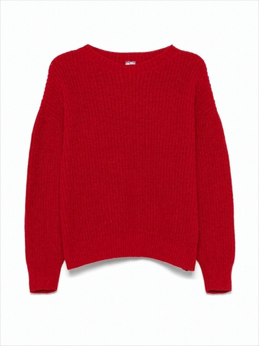 Ribbed Knit Sweater With Chunky Texture