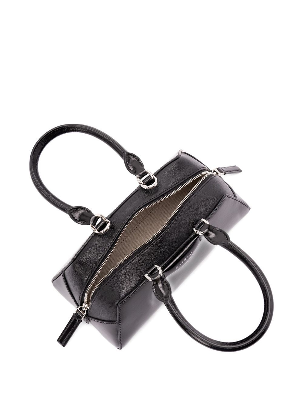 Structured Handbag in Glossy Calf Leather