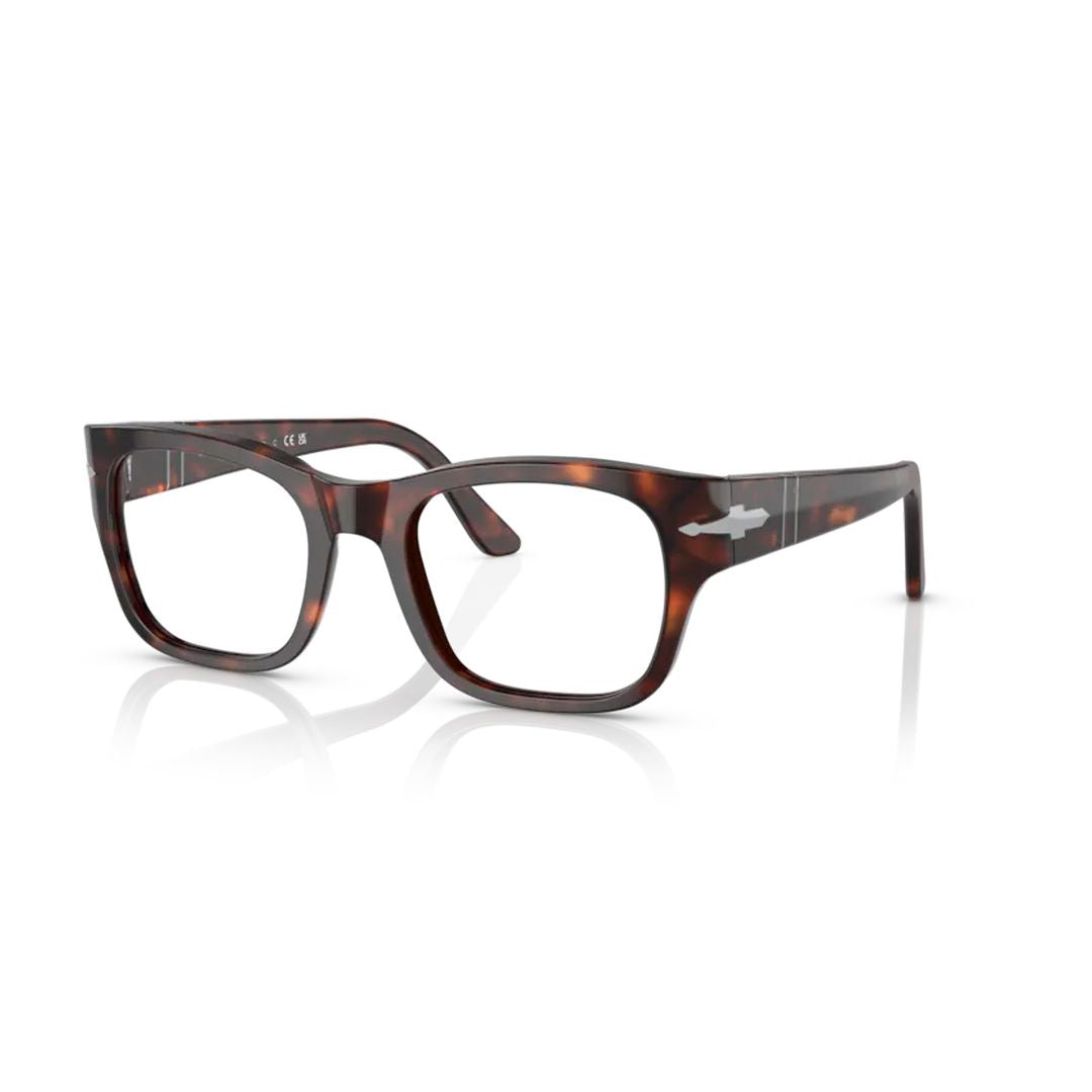 0po3297v Classic Rectangular Tortoiseshell Acetate Eyeglasses