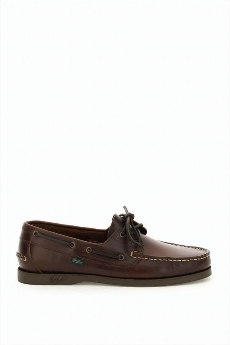 Moccasin Brown Loafers with Detailed Stitching