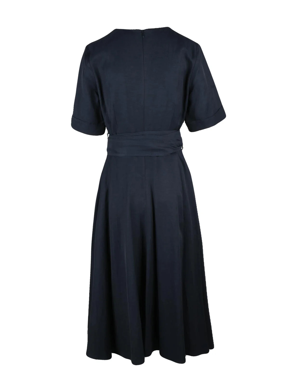 Blue Viscose Linen Women's Dress