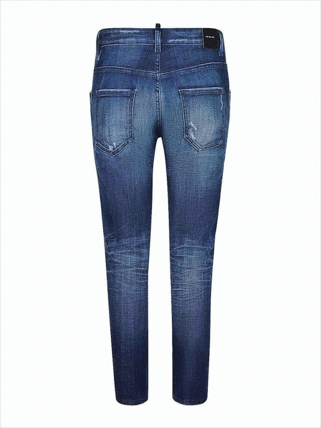Slim-Fit Distressed Denim Pants