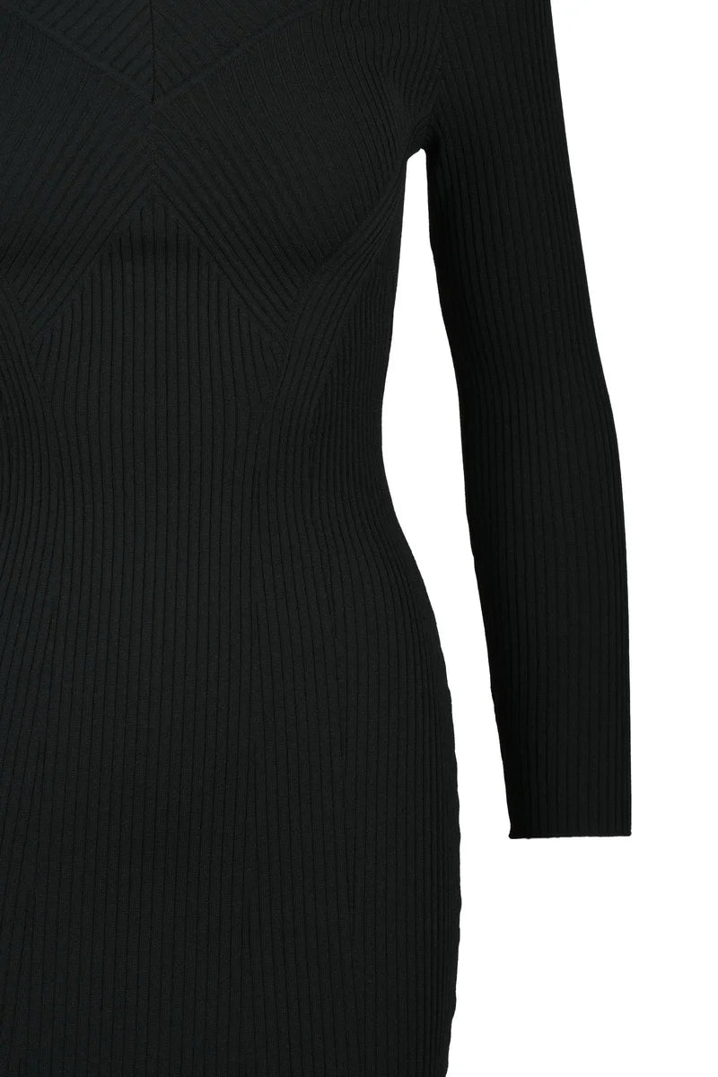 Knit Sheath Dress - Black
