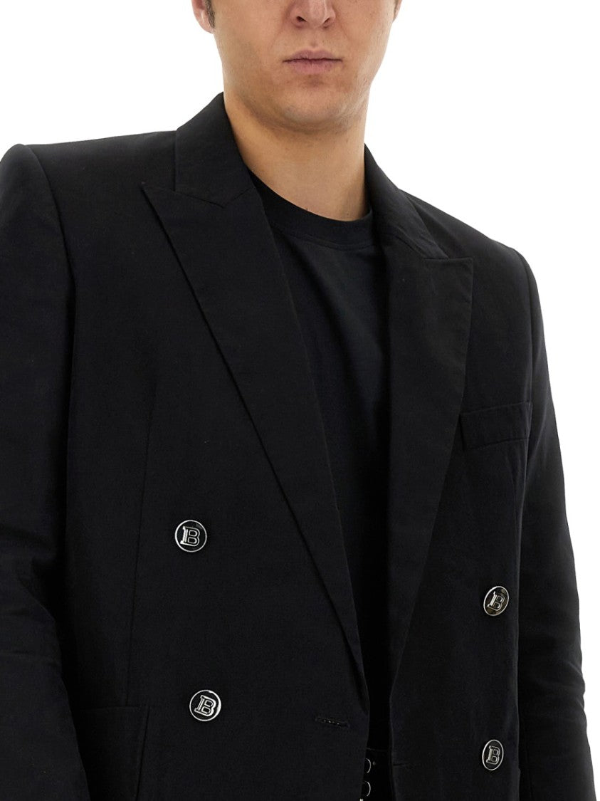 Double-Breasted Jacket With Peaked Lapels